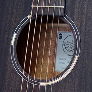 Tanglewood Blackbird Semi Acoustic Guitar, 6 Strings, Orchestra, Smokestack Black Satin Finish 8 SPN-UGL