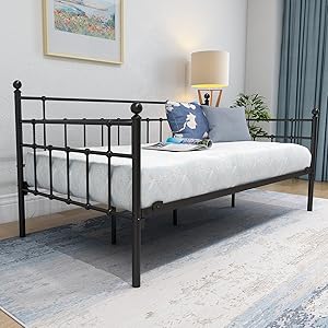 Amazon.com: HOMERECOMMEND - Marco metálico para sofá cama con base de