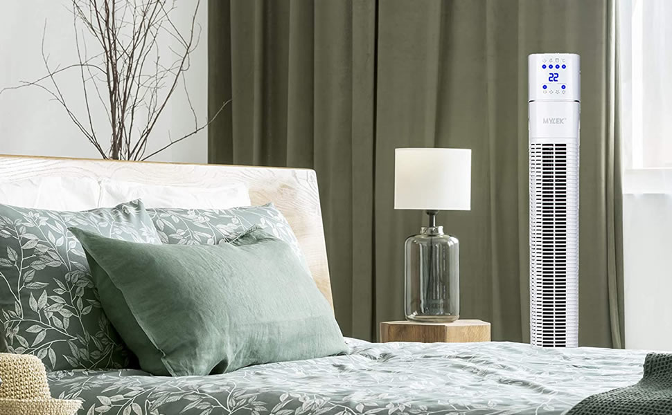 MYLEK Tower Fan 48Inch With Remote, Oscillating Ioniser Cooling Fan