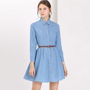 denim shirt dress belted