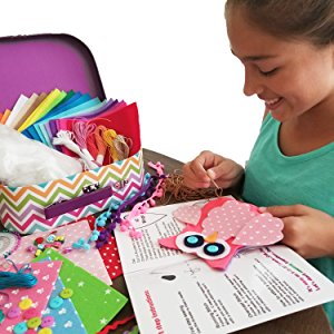 Artika Sewing Kit for Kids - Wide Ranging Arts and Crafts Kit w/ Quality Supplies Including Felts, Buttons, Scissors, Needles and More - Great Gifts for Kids, Owl Craft Kit 20 S