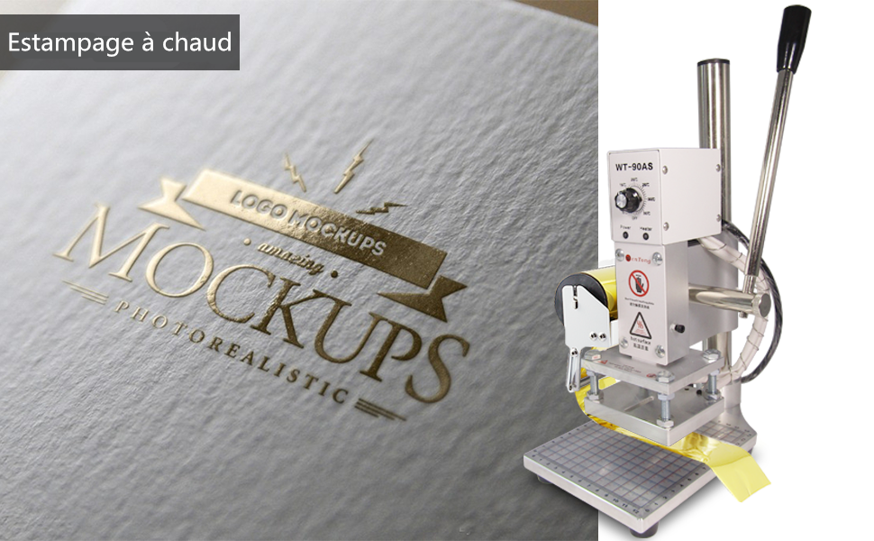 BAOSHISHAN Machine d'estampage à chaud pour machine à embosser Bronzage