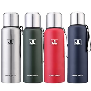 Jinling スポーツボトル 水筒 魔法瓶 真空断熱 保温保冷 1 5リットル 特売 大容量 0 5 0 75 304ステンレス鋼 1