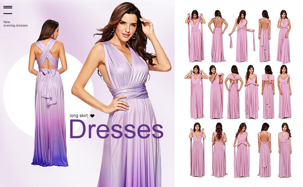 bridesmaid dress you can tie different ways