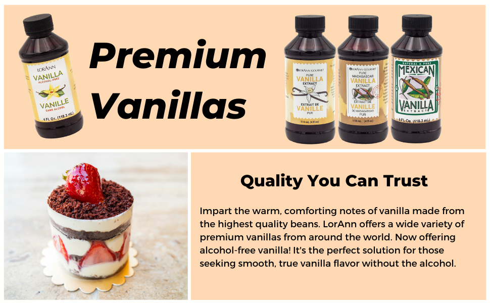 LorAnn Pure Vanilla Extract 4 ounce bottle Grocery