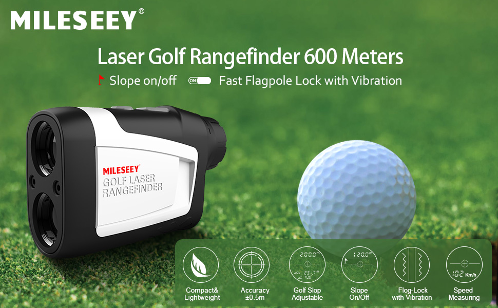 MiLESEEY Golf Range Finder with Slope On/Off, 660 Yards Range Finder