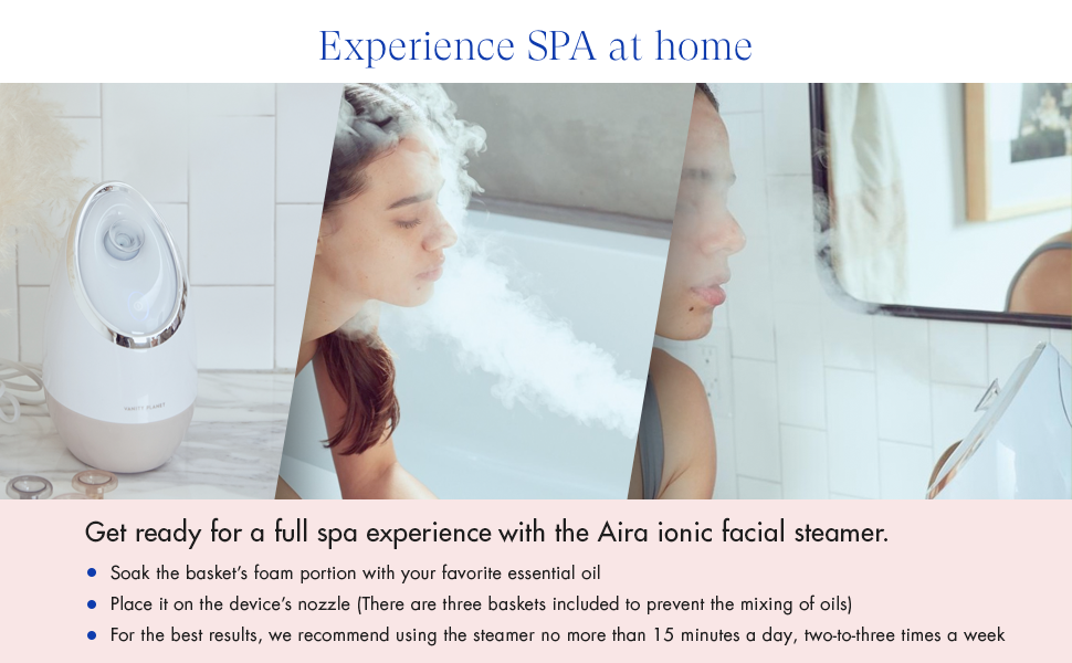Vanity Ionic Facial Steamer and Cleansing Brush