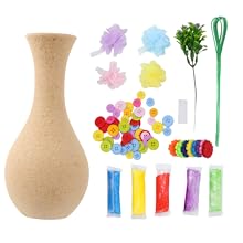 花瓶　手作り工芸品 Amazon.co.jp: SKISUNO 2セット花瓶手作りキット 子供向け花の