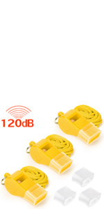 Whistle with Lanyard and Mouth Grip, Super Loud Sports Whistles, Perfect for Coaches, Referees