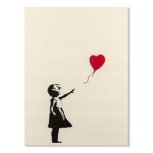 Amazon.co.jp: 7CANVAS Banksy バンクシー 風船と少女 ポスター