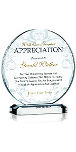 Personalized Appreciation Award Plaque
