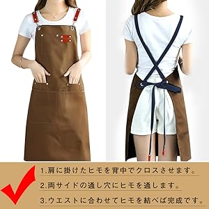 エプロン 女性用 おしゃれ カフェエプロン メンズ ワークエプロン 保育士 前掛け h型 大きいサイズ 複数ポケット 撥水 防汚 脱着簡単 男女兼用