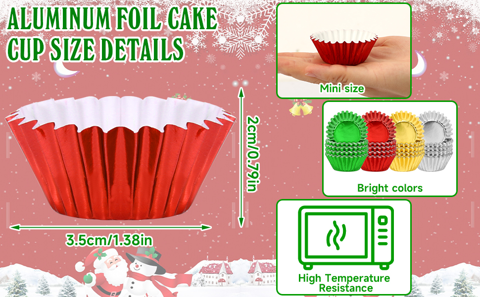 AUGSUN 400pcs Christmas Mini Foil