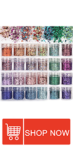 24 Mixed Colors Body Glitter