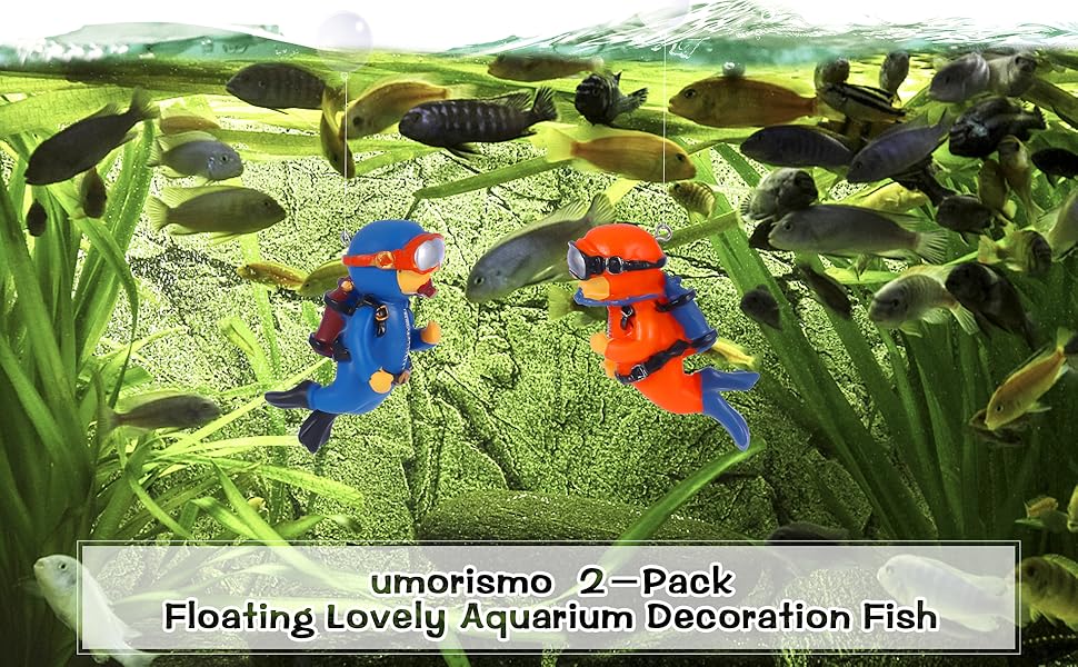 2 Pcs Fish Tank Decorations