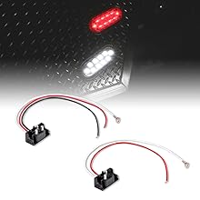 4pc 6" 10-LED Oval Tail Light Combo Kit with accessories included.
