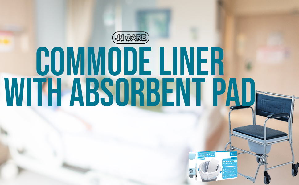 JJ CARE Commode Liner with Super Absorbent Pads (Pack of 90