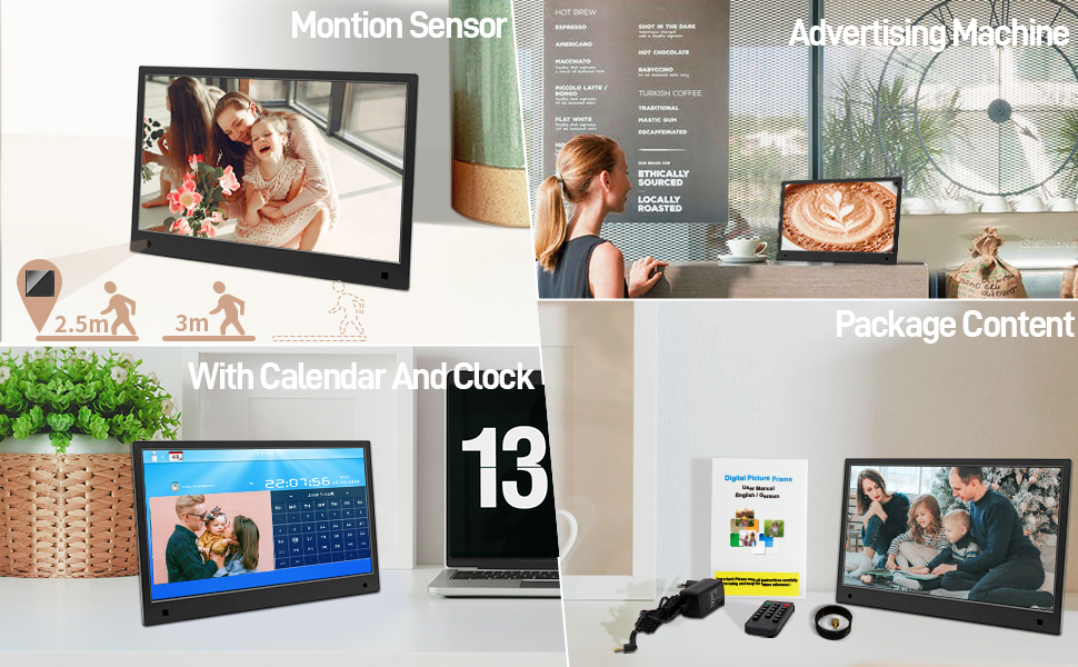 Buy Jimwey Digital Electronic Photo Frame, 13.3 Inch Digital Picture