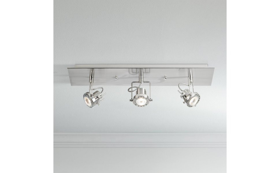 Pro Track European Style Satin 3Light Fixture Vanity Lighting