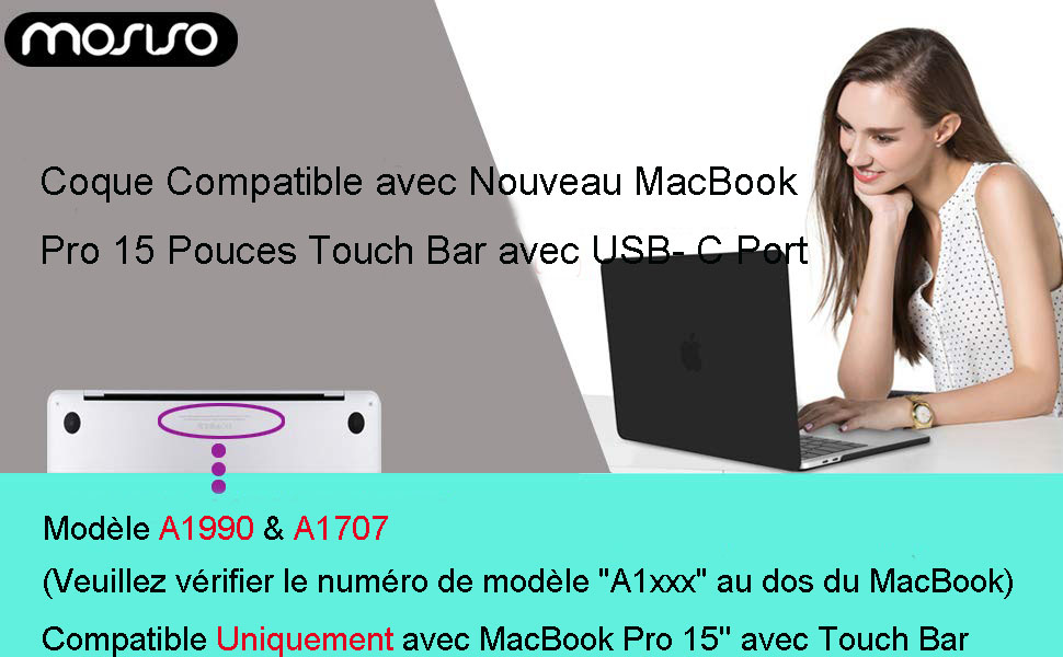 Identifier Macbook Pro Avec Numéro De Série MOSISO Coque Compatible avec MacBook Pro 15 Pouces A1990 A1707 2019