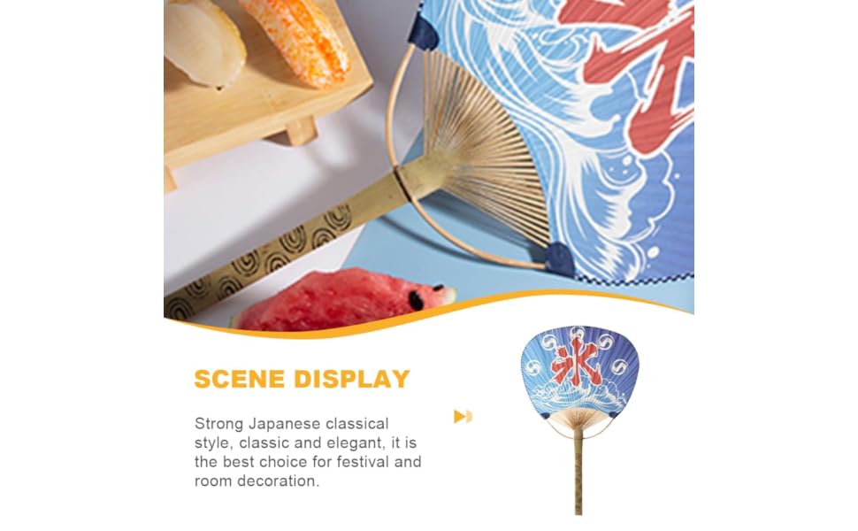 Amazon.com: Abaodam Japanese Fan Round Fans Vintage Pattern Hand