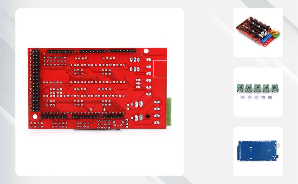 Hilitand RAMPS 1.4 Board 3D Printer Controller With Heat Sink USB Calbe