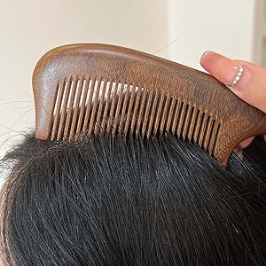 Sandelhout haarkam,sandelhout haarkam voor vrouwen