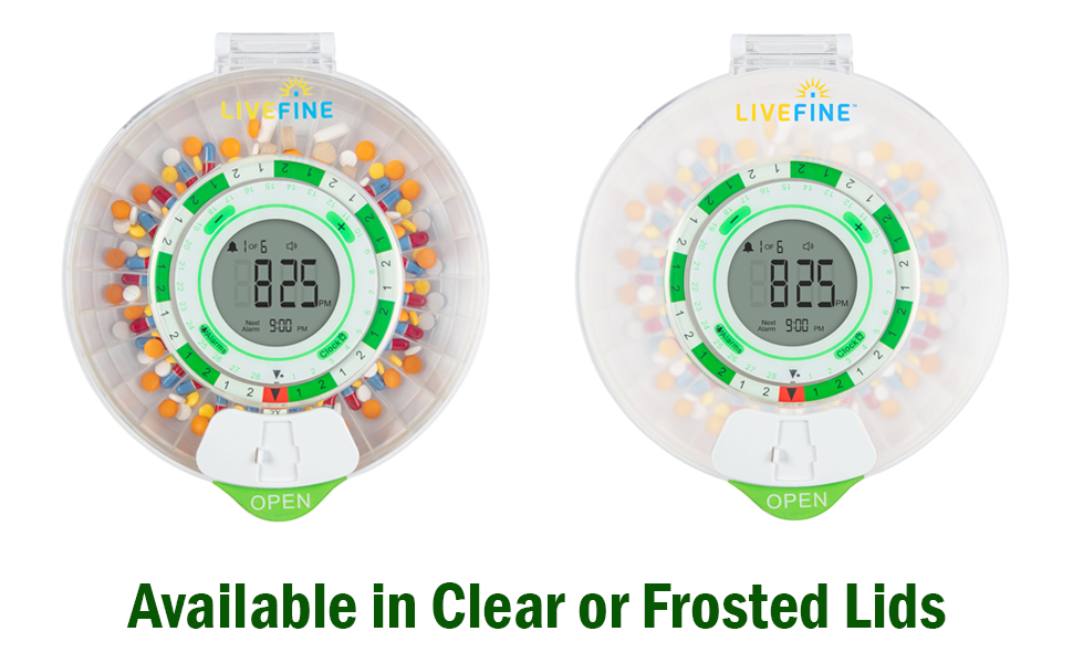 Live Fine 28Day Automatic Pill Dispenser with Upgraded LCD Display