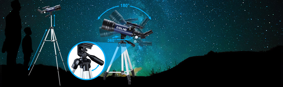 telescope with adjustable tripod
