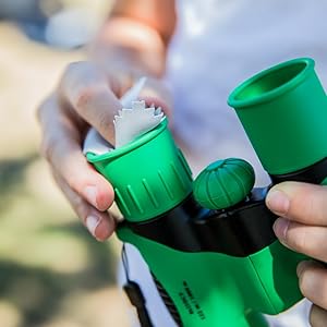 Think Peak Toys Binoculars for kids green boys gift safe durable
