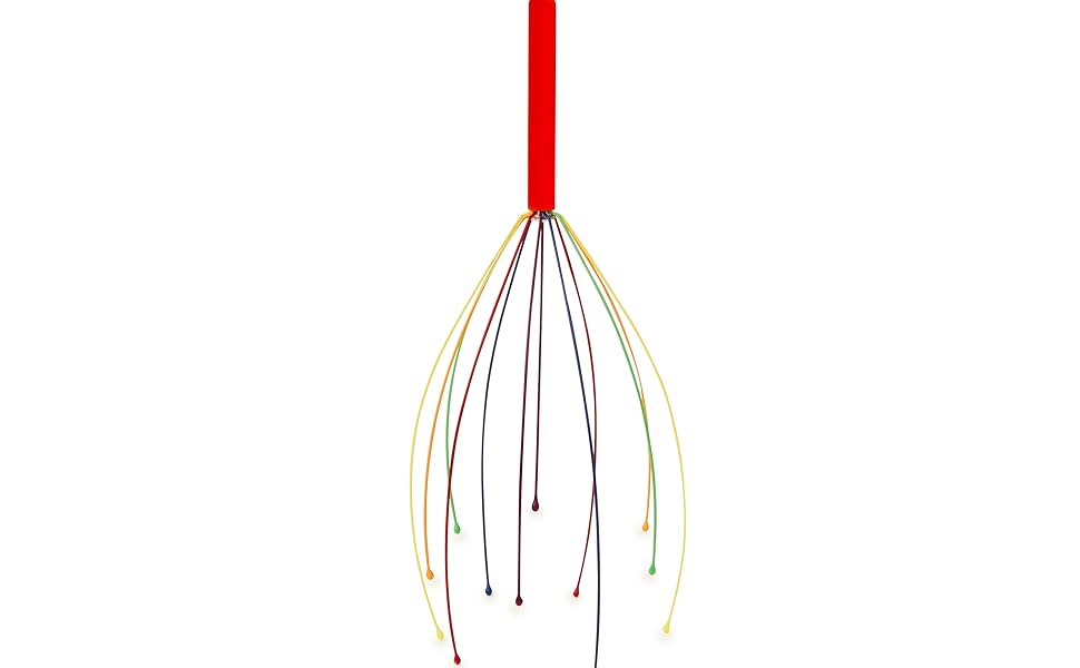 Kikkerland Colorful Handheld Portable Hair Head Scratcher