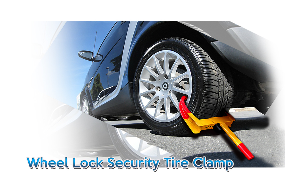 Wheel Lock Security Tire Clamp Zone Tech Premium Quality Heavy Duty