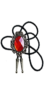 Bolo Tie Natural Colors Crystal Stone Western Celtic Style