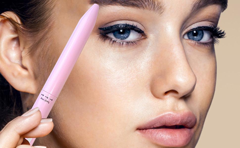 Waterproof Eyeliner cil - Matte Lip cil - Easy To Color Rotating Eyebrow 4 Colors Sweatproof