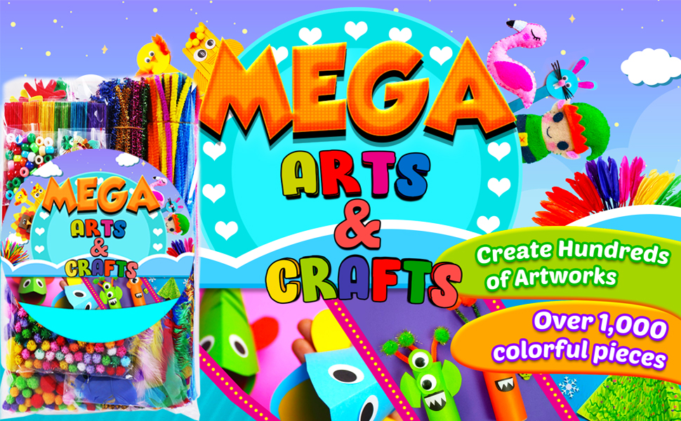 GoodyKing Arts and Crafts Supplies for Kids 1170Pcs+ Craft Art Supply Kit for