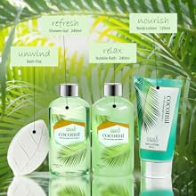 bath gift set, bath and body gift set, bath spa gift set, coconut spa set, coconut bath gift set, 