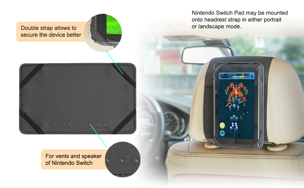 TFY Switch Car Mount Car Headrest Mount Holder Compatible with Nintendo