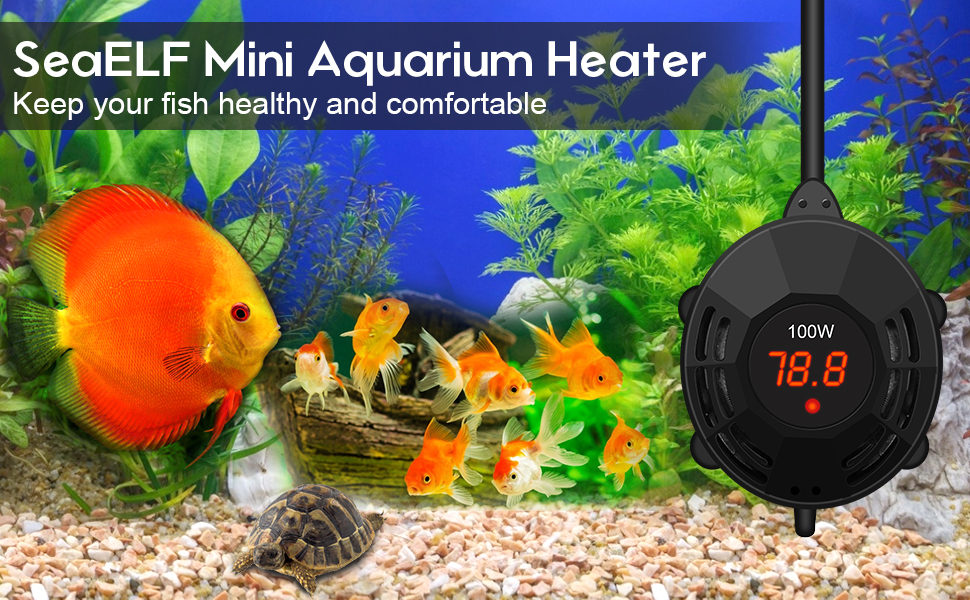 100W Aquarium Heater for Fish Tank Mini Fish Heater Small