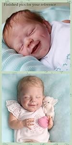 22 inch sleeping reborn baby kits unpainted