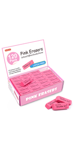 pink erasers