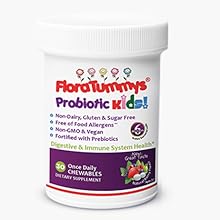 Kids-Probiotics prebiotics-kids chewable-probiotic Dairy-free peanut free sugar-free Vegan Non-GMO