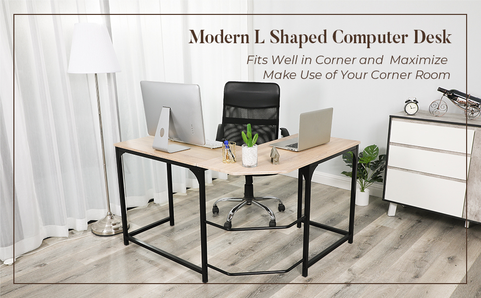 Aingoo Corner Desk Office Desk for Home LShaped Work Desk Large