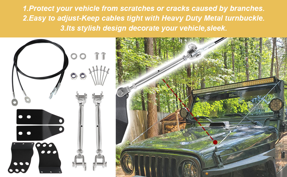 MFC Adjustable Limb Risers Kit Compatible with for Jeep