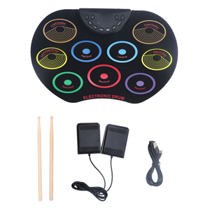 未使用　電子ドラム　サンプル音源付き ロールアップドラム　スティック付き 楽天市場】【 半額 ＆ 10％オフ 】 4日～先着☆ 【 デモ曲