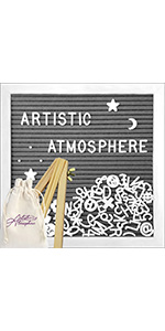 Message board with letters