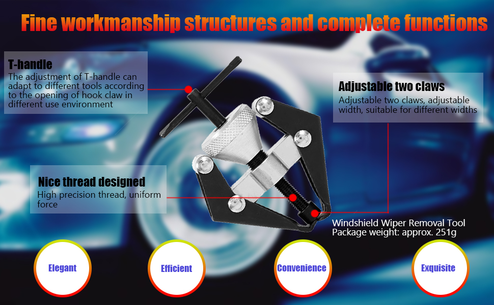 Duty Battery Terminal and Wiper Arm Puller Wiper Arm Puller Removal