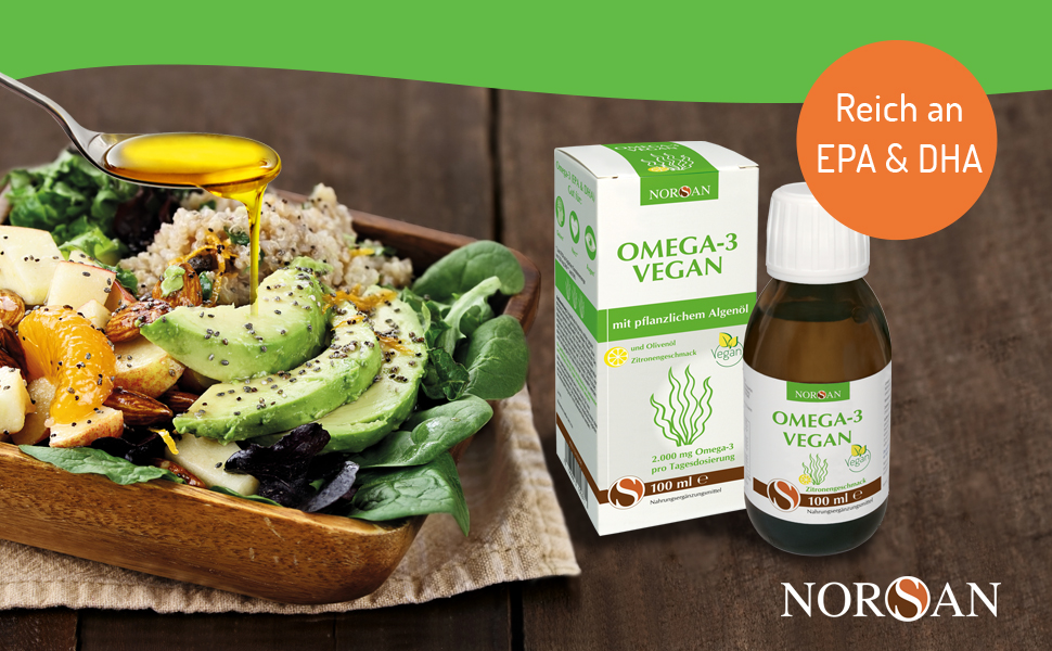 Norsan Omega 3 Vegan I 2 000 Mg Omega 3 Und 800 Ie Vitamin D3 I 100 Vegan I Pflanzliches Omega 3 Algenol Besonders Reich An Epa Dha I Umweltschonend Hergestellt