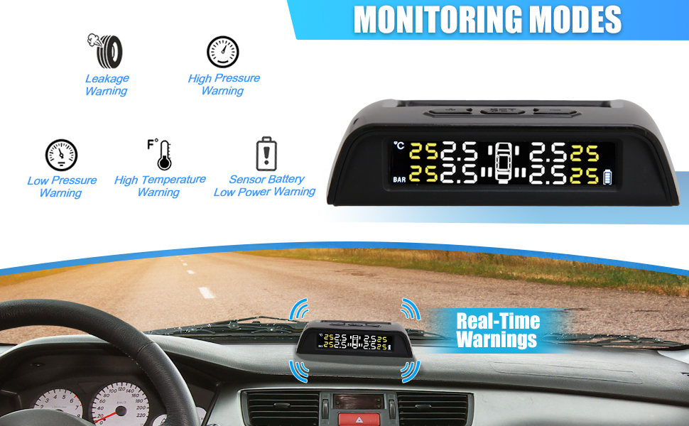 X AUTOHAUX RV Tire Pressure Monitoring System TPMS Wireless