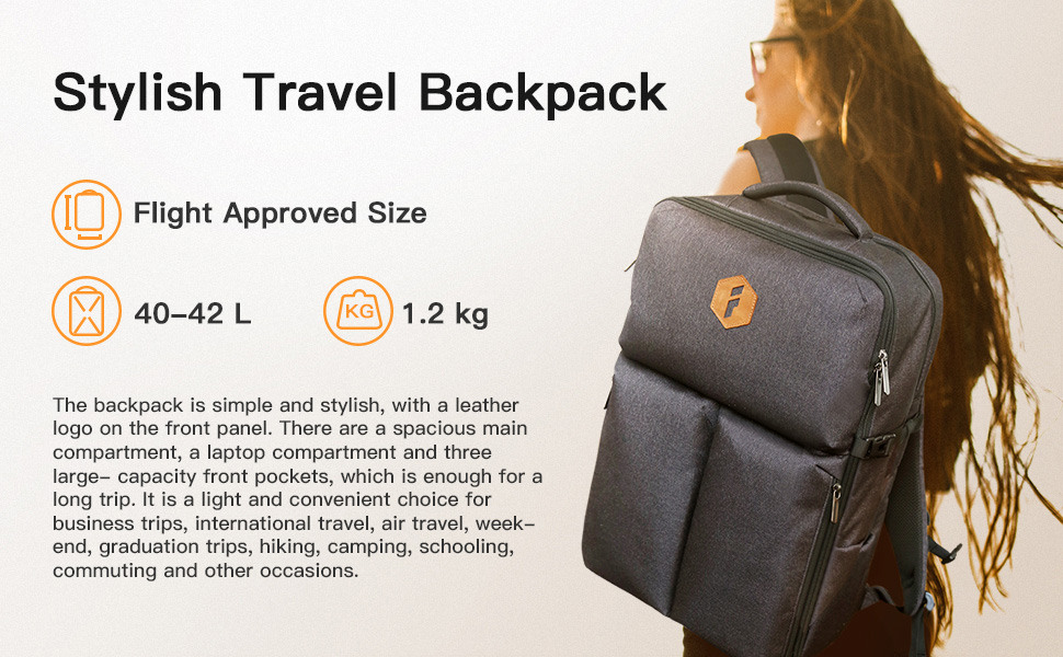Inateck 4042L Hand Luggage Backpack, Leisure Backpack, Plain Backpack, Large Backpack Approved