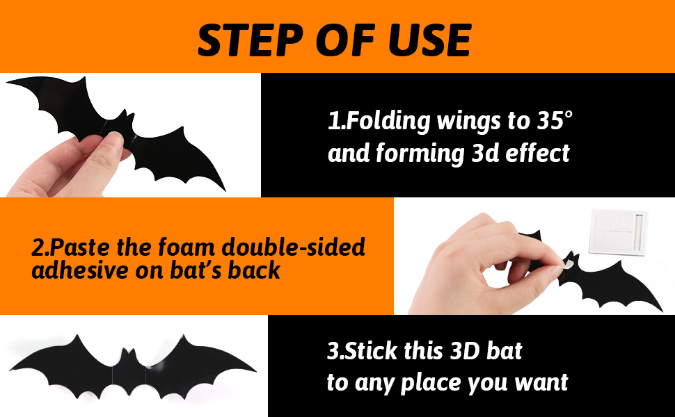 3d bat wall decal